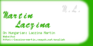 martin laczina business card